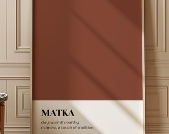 Matka - Wall Art Print Poster | Color Block Collection | Modern Indian Home Decor | Pakistani Wall Art | Desi Gifts | South Asian Art Print