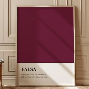 Falsa - Wall Art Print Poster | Color Block Collection | Pakistan Food Art | Indian Kitchen Art | Desi Home Decor | South Asian Art Print