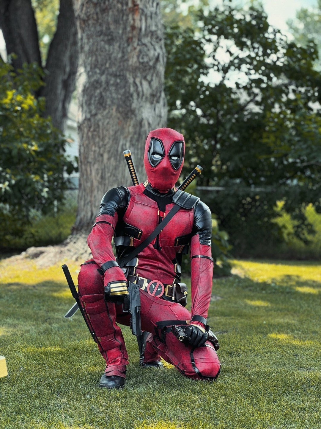 Superhero Red Jumpsuit Cosplay for Men Etsy UK