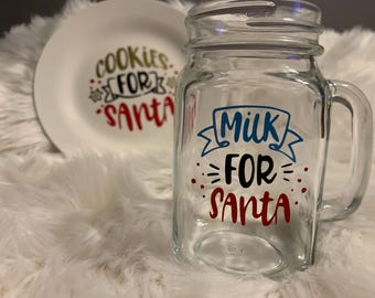 Cookies & Milk for Santa Plate and Cup!