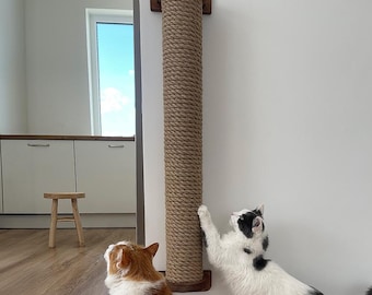 Tiragraffi per gatti da parete di grandi dimensioni, albero per gatti, robusto tiragraffi, torre verticale per gatti, S/M/L + viti