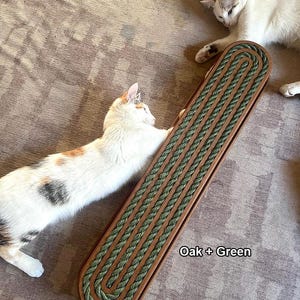 Interactive Floor Cat Scratcher: Jute Rope & Ball Toy Cat scratcher with toy image 3
