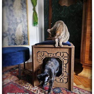 Multifunctional Cat House: Velvet Cushions, Seating Option (USA only)