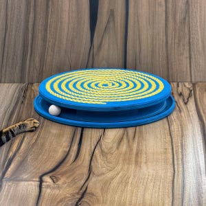 Handmade Jute Cat Scratcher Toy with Ball: Interactive Cat Furniture
