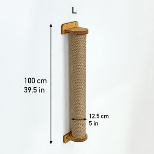 Cat Scratcher Solid Wall scratcher Large Catio, Sturdy Scratch Pole, Vertical Cat Tower, 100 cm / 39.5" + Screws (USA only) L -  100 cm / 39.5"