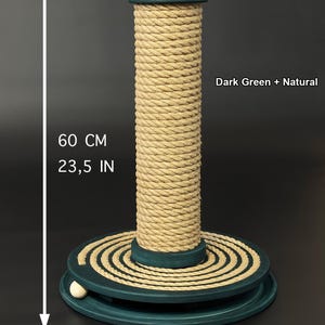 Stable Cat Scratching Post with Jute and Wooden Ball Toy