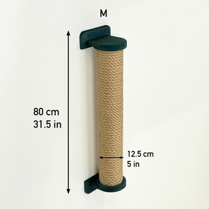 Cat Scratcher Solid Wall scratcher Large Catio, Sturdy Scratch Pole, Vertical Cat Tower, 100 cm / 39.5" + Screws (USA only) image 11