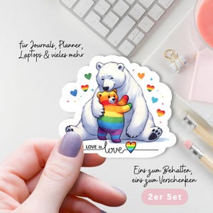 Love is Love Sticker, Pride Sticker Set, LGBTQ Sticker, Positive Statement Sticker, Aesthetic Journaling Sticker, Laptop Aufkleber Set