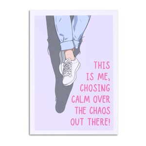 Achtsamkeits-Postkarte “Choosing calm over chaos” A6 | Karte für Selbstfürsorge & Ruhe | Geschenk für Frauen I mentale Gesundheit I Selfcare