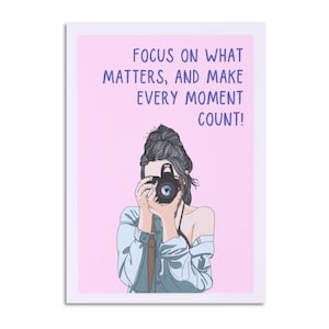 Achtsamkeits-Postkarte – “Focus on what matters”-Karte A6 | Inspiration zum Verschenken | Geschenkidee für Frauen I Lebensfreude I Selfcare