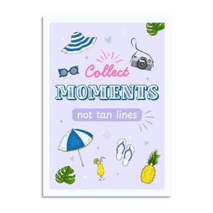 Postkarte Collect Moments Not Tan Lines A6 | Sommerkarte mit Urlaubsfeeling & Spruch | Geschenkidee Reiselust I  Achtsamkeit Frauen I Deko