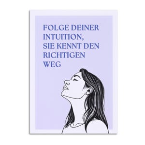 Postkarte “Folge deiner Intuition” A6 | Affirmationskarte für Selbstvertrauen & innere Klarheit | Geschenk für achtsame Frauen I Mutmacher