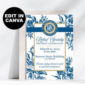 LDS Invitation, LDS Printable Invitation, Relief Society Birthday Invitation, Relief Society Invitation, LDS Relief Society Activity, Ideas