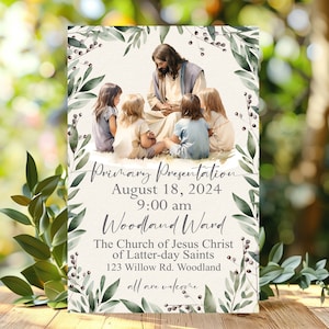 Primary Program Invitation, LDS Primary Presentation Invitation, Primary Program Invite, Sacrament Meeting Invitation, Book Of Mormon
