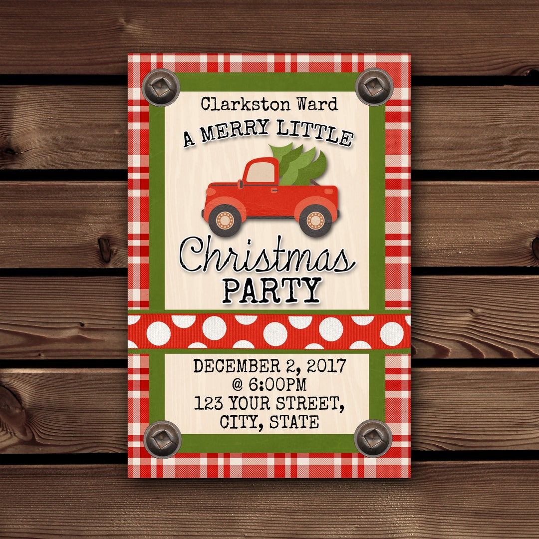 LDS Christmas Party Invite Ward Christmas Party Invitation - Etsy