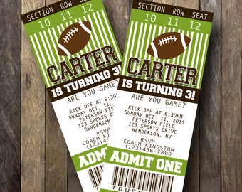 Football Birthday Party Invitation, Birthday Invitation, Football Birthday Invite, Boy Football Party, Boy First Birthday, Boy Birthday