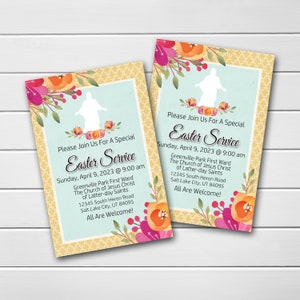 Easter Service Invitation, LDS Church Easter, Easter Sacrament Meeting, LDS Easter Invitation, Easter Church Service, Sacrament Service