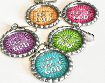 I am a child of God keychain, Sunday School Gift, Lds primary gift, primary birthday gift idea, religious gift, Christian gift, for kids