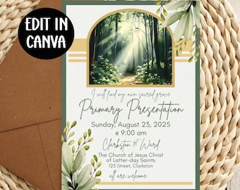 Primary Program Invitation Printable, LDS Primary Presentation Invitation, Primary Printable, Invitation Primary Program, Printable Invite