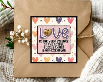 LDS Valentines Cards, Primary Young Women Handout, Ministering Gift, LDS Valentine Printable, Valentine Ministering Handout, Love Like Jesus