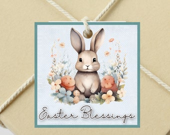 Easter Tags Printable, Easter Blessing, Easter Tag For Basket, Easter Bunny Printable, Easter Gift For Kids, Easter Card Printable, Spring