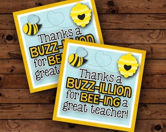 Teacher Appreciation Gift Tag, School  Thank You Appreciation Gift Tag for Teachers Staff, Printable Tag, Appreciation Week INSTANT DOWNLOAD