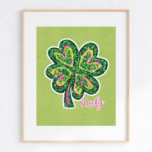 Cute St Patricks Day Wall Art, St Patricks Day Printable Wall Art, St Patricks Day Decor, Shamrock Decor, St Patricks Day Print, Lucky Print