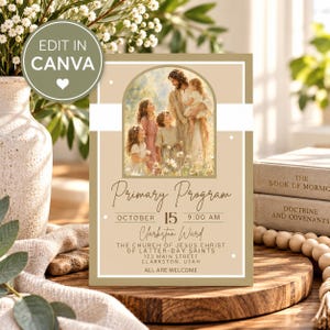 2026 Primary Program Template, Primary Program Invite, Sacrament Meeting Invitation, Primary Invite, Editable Primary Program Invitation