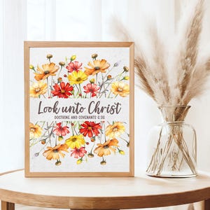LDS Youth Theme, 2025 Young Women Theme 2025, Look Unto Christ, LDS Young Women Gift, LDS Printable Gift, Christian Art, Christian Printable