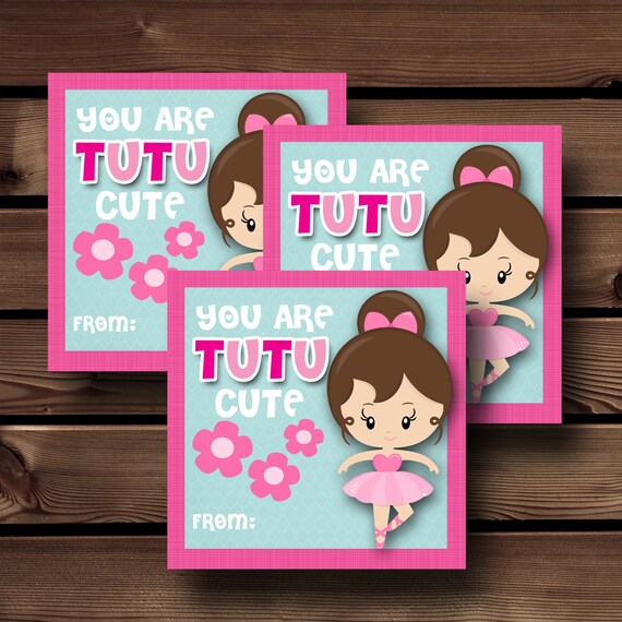 Valentine Kids, School Valentines Cards, Valentine Classmate, Gift Valentine Day, Printable Valentines for kids, dance Valentine, ballet