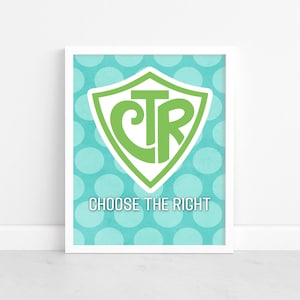 Regalo di battesimo LDS, Stampa del battesimo, Decorazione del battesimo, LDS stampabile, Scegli il giusto, CTR, Battesimo stampabile, Primaria, Vieni e seguimi, lds