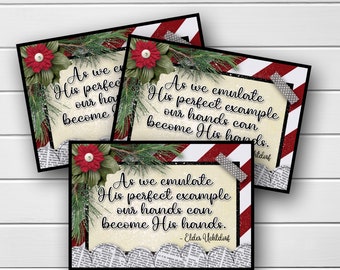 Ministering Handout, Ministering gift, LDS Ministering, Relief Society, Christmas Idea, Come Follow Me, Relief Society Handout, Printable