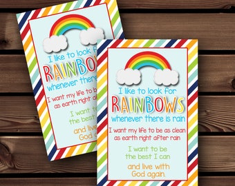 LDS Baptism Gift, For Baptism, LDS Baptism Rainbow, Baptism Print, Baptism Printable, Eight is Great, Primary Printable, LDS Primary