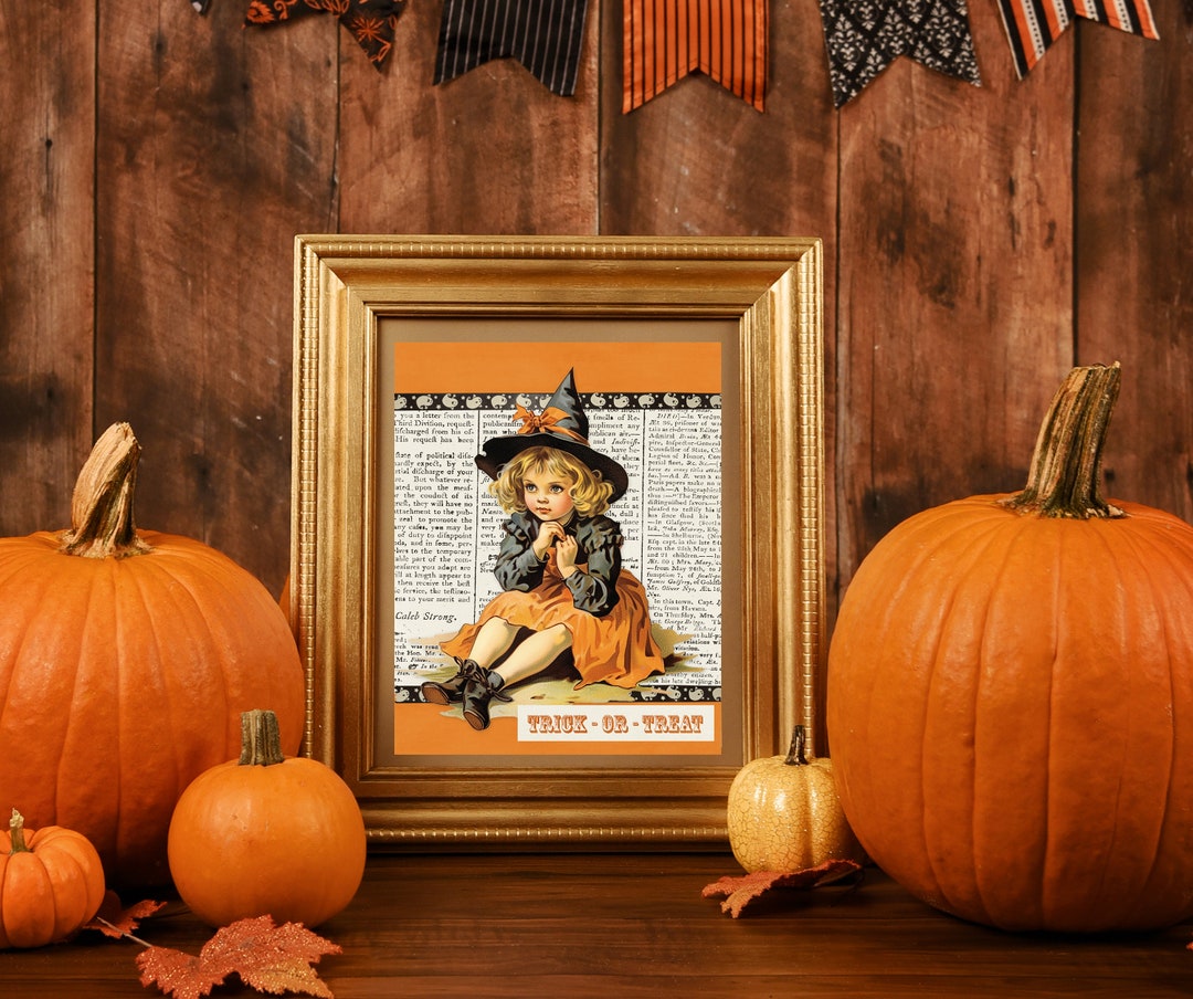 Halloween Printable Wall Art, Halloween Decor, Vintage Halloween Print ...