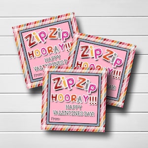 Zipper Valentine Card, Valentine Printable, Valentine Printable Tag, Valentine Card, Classroom Valentine,  School Valentine, Class Valentine