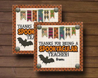 Halloween Teacher Gift, Halloween Party Favors,  Halloween Classroom Party, Halloween Treat Tags, Halloween Gifts, Kids Halloween, Favors