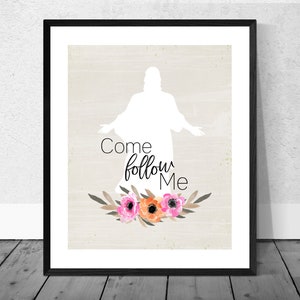Come Follow Me, LDS Relief Society Printable, Relief Society Print, LDS Decor, Relief Society Bulletin Board, LDS Sunday School, lds Primary