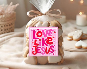 LDS Valentines Cards, Primary Young Women Handout, Ministering Gift, LDS Valentine Printable, Valentine Ministering Handout, Love Like Jesus
