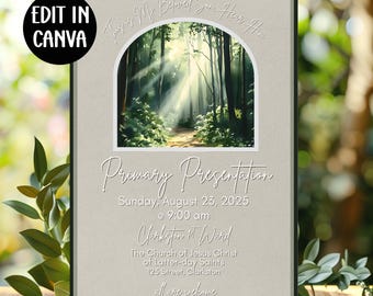 Primary Program Invitation Printable, LDS Primary Presentation Invitation, Sacrament Meeting, Invitation Primary Program, Printable Invite