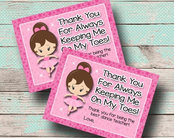 Dance Teacher Gift ideas, For Dance Teacher, Dance Recital Gift, Ballet Teacher Gift, Dance Printable, Dance Quote, Printable Gift Idea