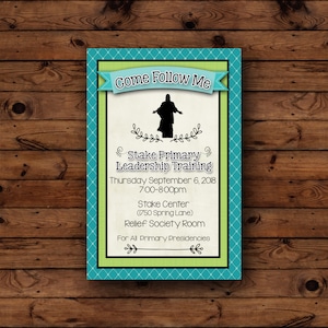 LDS Invitation, LDS Printable Invitation, Primary Invitation, Primary Leadership Training Invitation, LDS Come Follow Me, Relief Society