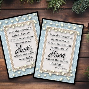 Ministering Handout, Ministering gift, LDS Ministering, Relief Society, Christmas Idea, Come Follow Me, Relief Society Handout, Printable
