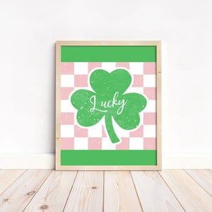 St Patricks Day Wall Art, St Patricks Day Printable Wall Art, St Patricks Day Decor, Shamrock Decor, St Patricks Day Print, Lucky Print