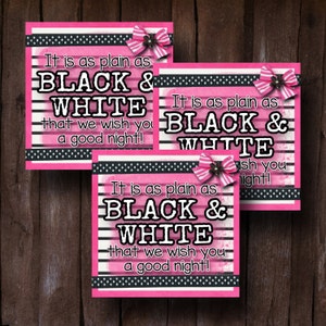 LDS Junge Frauen Mädchen Camp Kissen behandelt - Oreo Keks schwarz und weiß - Geschenkanhänger, Karten- (6) 3x3 Karten - Sofortiger Download