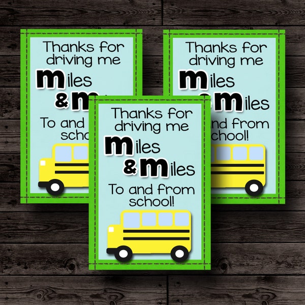 School Bus Driver Gift,Teacher Appreciation Gift, Teacher Gift, Gift For Teacher, Back To School Gift, Printable
