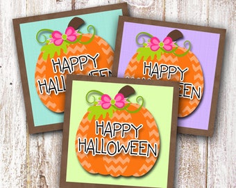 Afdrukbare Halloween-tag, Halloween-tag, Halloween-traktatietas, Halloween-feestgunsten, Happy Halloween-tag, afdrukbare tags voor Halloween