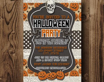 Halloween Invitations, Halloween Party Invitations, Halloween Invitation Printable, Halloween Invites, Halloween Party Invitation for kids