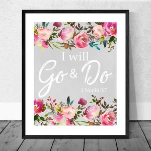 LDS, 2020 Mutual Theme, Go and Do, Young Womens Theme, LDS Printable, Young Womens Printable, Young Women Mutual Theme, Come Follow Me
