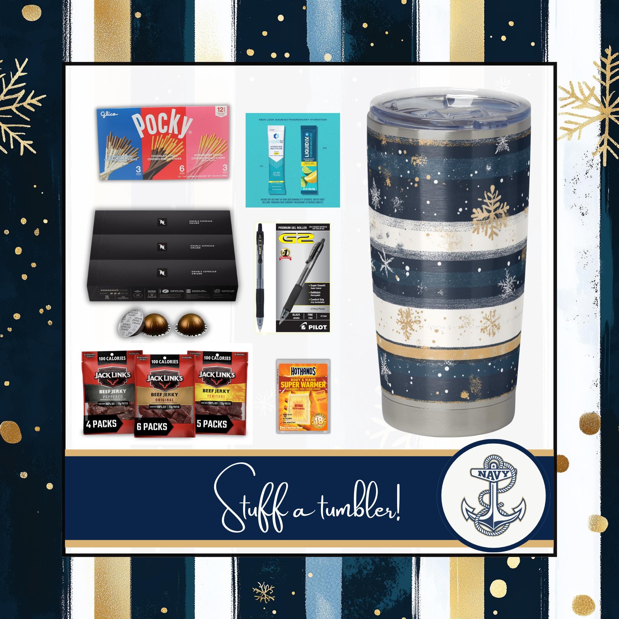 Navy Blue and Gold Digital Seamless Patterns, Navy Digital Paper ...
