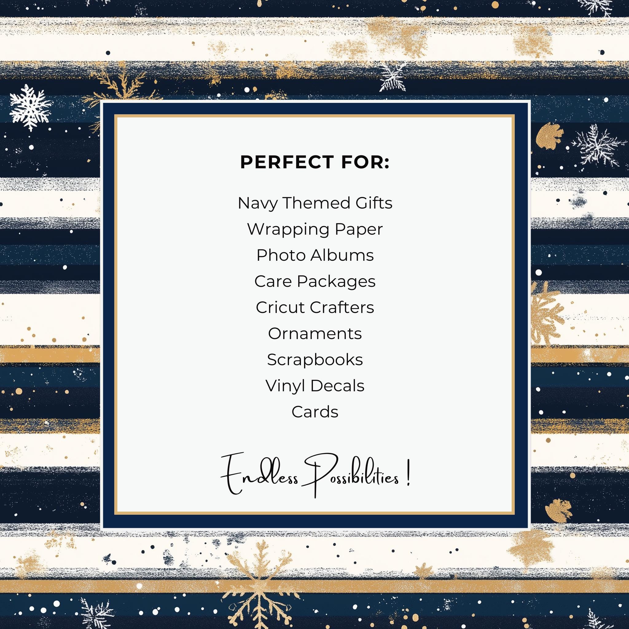 Navy Blue and Gold Digital Seamless Patterns, Navy Digital Paper ...